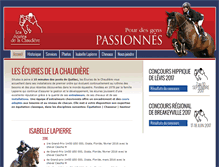 Tablet Screenshot of ecuriesdelachaudiere.com